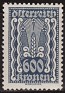 Austria 1922 Símbolos 600 K Azul Scott 278